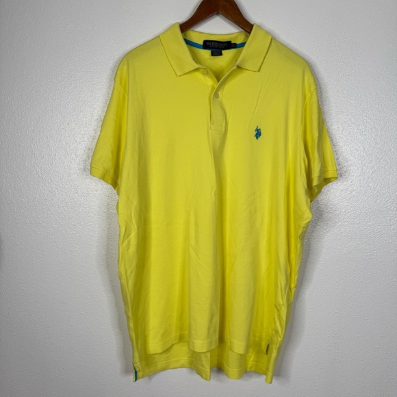 U.S. Polo Assn Yellow Luxury Feel Polo Shirt Size XXL - Picture 1 of 3